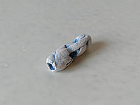 Керамічна намистина ручної роботи "Казкове Плетіння №7" (біло-блакитна)