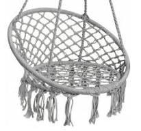 Підвісне крісло-гойдалка (плетене) для дітей та дорослих 60 см Springos сірий