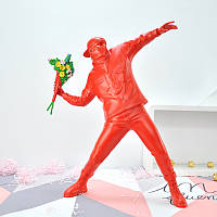 Статуетка Бэнкси banksy Кидання квітів Червоний (Фігурка)