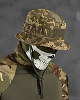 Панама тактическая пиксель зсу, армейская панамка с липучкой под шеврон, панама армейская камуфляжная sc947