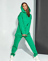 Зеленый утепленный костюм из батальной серии, Стиль: Спортивный, Материал: Трикотаж на флисе, Размер: 3XL