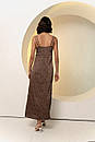 Сукня жіноча літня шовкова шоколадна Modna KAZKA MKAZ6642-2, фото 3