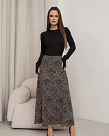 Черно-бежевая юбка в бельевом стиле, Софт, Повседневный