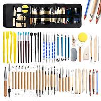 Великий набір гончарних інструментів - 61 шт - Професійний набір для створення скульптур