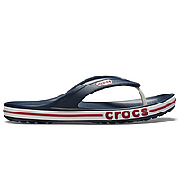 Crocs Bayaband Flip Navy оригинальные, Кроксы вьетнамки черные мужские женские унисекс оригинал + коробка M6/W8