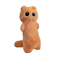 Детская мягкая игрушка Рыжий кот "Лупоглазик" 40см подушка обнимашка котенок - антистресс кот батон (TI)