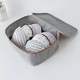 Набір туристичних сумок 7 штук органайзерів для речей та валізи у подорож Trizand 23111 сірий Польща, фото 6