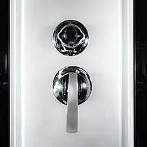Душовий бокс Vivia 265 RC 90x90х215см з глибоким піддоном з гідромасажем тоноване скло розсувні двері, фото 5