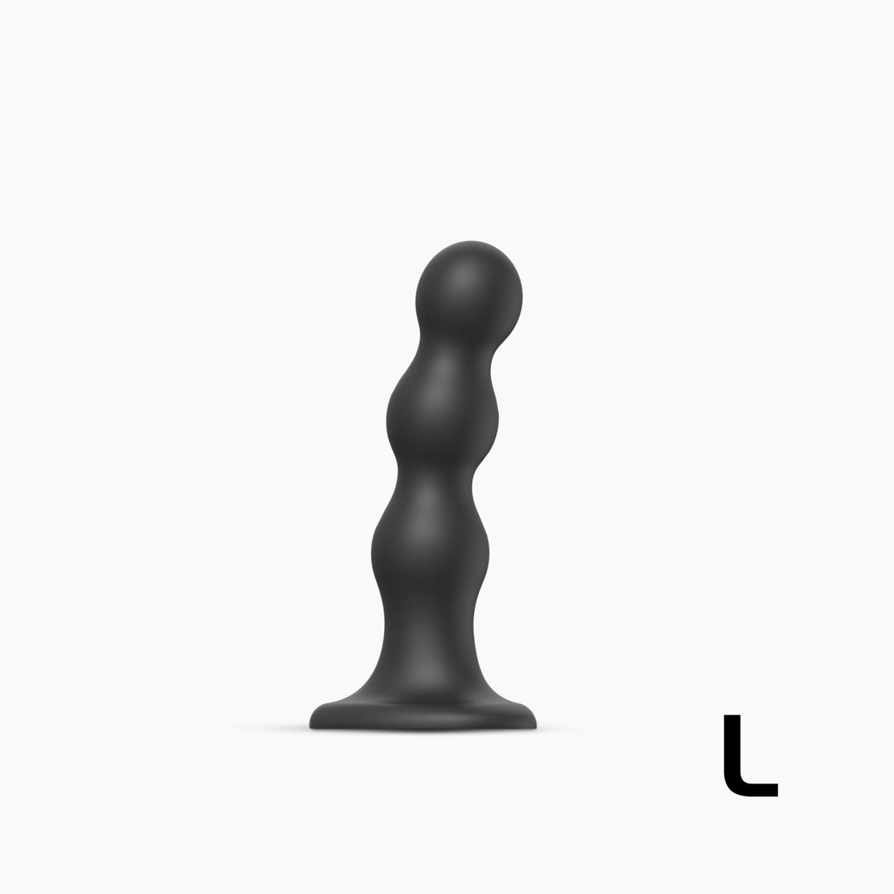 Насадка для страпону силіконова чорна Strap On Me Dildo розмір L Кайф, фото 1