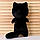 Подушка обіймашка Чорний кіт "Лупоглазик" 40см дитяча м'яка іграшка кошеня - антистрес кіт батон, фото 4