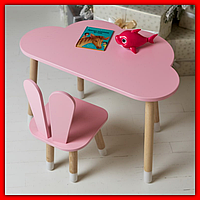 Детский комплект мебели стол стул для малыша, универсальный яркий набор для творчества занятий и развития Розовый