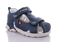 Босоножки сандали детские на мальчика синие с закрытым носком 28 размер Кimboo, Летняя обувь на мальчика