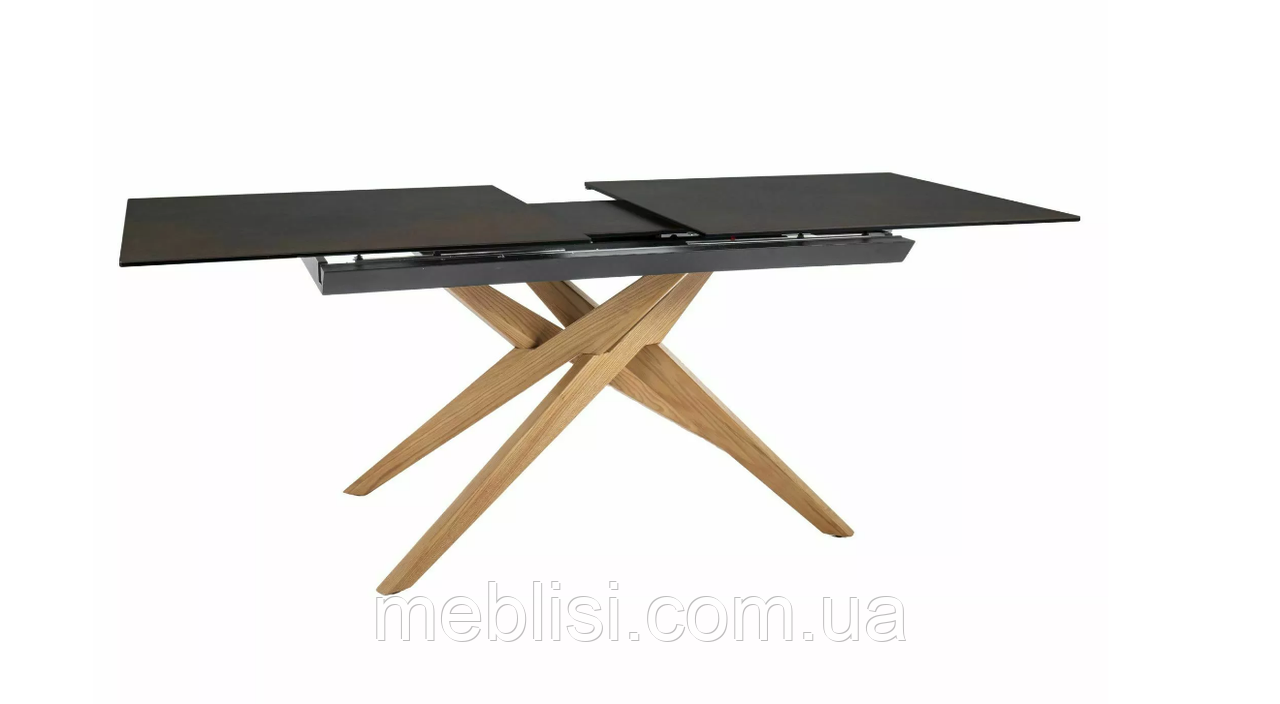 Стіл розкладний коричневий/чорний мат LORETO CERAMIC 180(230)x90 (Signal)