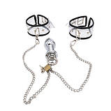 Наручники для БДСМ з анальною пробкою та замком Кайф, фото 2