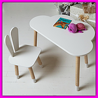 Красивый универсальный детский столик и стульчик, детский комплект стол стульчик для развития и игр ребенку