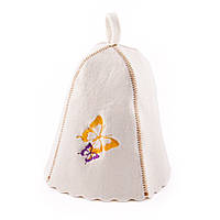 Банная шапка Luxyart Бабочки Белый (LA-104) GG, код: 1103712