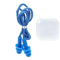 Беруши Infinity Silicone Corded Ear Plug Protector Blue многоразовые на шнурке