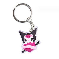 Брелок резиновый Bioworld Куроми с сердечком Kuromi Моя Мелодия Onegai My Melody (23152) GG, код: 8365163