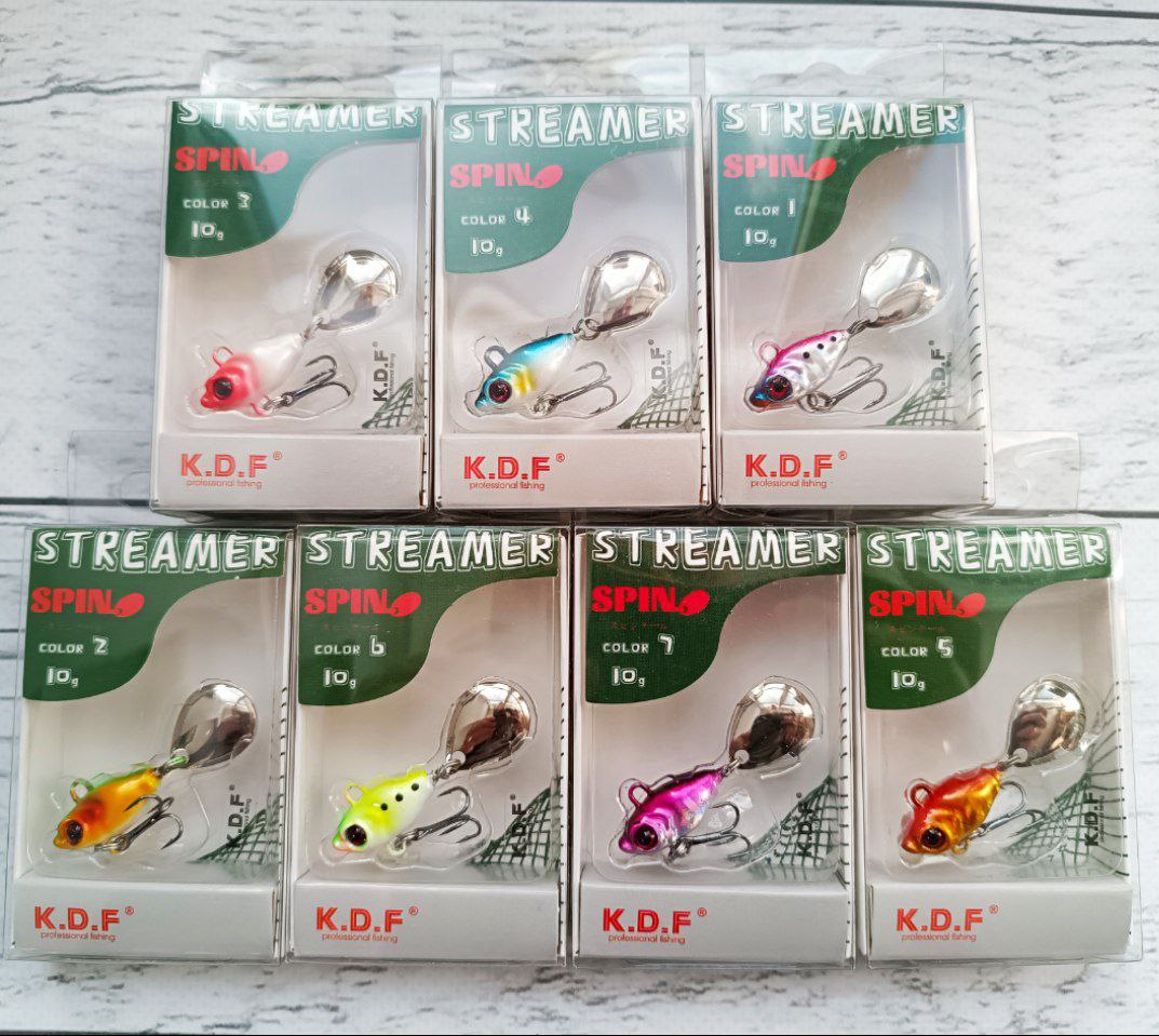 Набір Тейл-Спіннер Блешня K.D.F Streamer Spin 10g 7шт