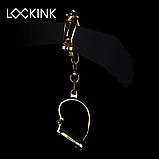 Наручники з коротким ланцюжком БДСМ металеві золоті Lockink Кайф, фото 2