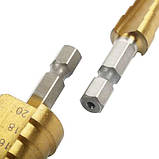 Набір ступінчастих конусних свердел з титановим покриттям - 3 шт Bigstren 6661 Польща, фото 2