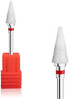 Керамічна насадка для фрезера Lpnails конусна червонаEStyle