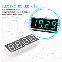 Годинник-конструктор для збирання в прозорому корпусі. смарагдово-зелений колір