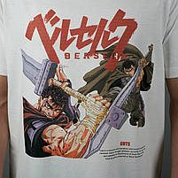 Футболка з принтом Berserk | Ґатс і Банда Сокола S Білий, фото 4