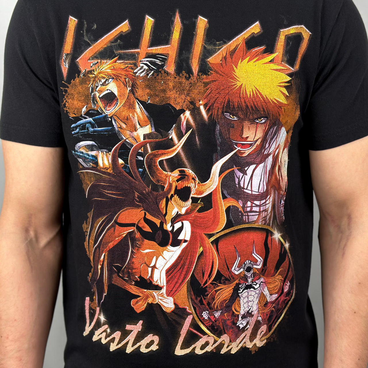 Футболка з принтом Аніме Bleach Kurosaki Ichigo Vasto Lorde Uchigo XXL Чорний