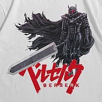 Футболка з принтом Berserk Гатс у броні Берсерка M Білий, фото 4