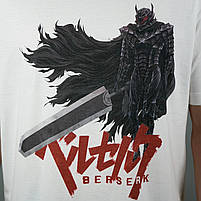 Футболка з принтом Berserk Гатс у броні Берсерка M Білий, фото 6