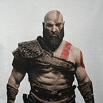 Футболка з принтом God Of War Kratos L Білий, фото 4