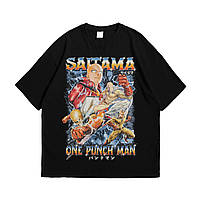 Футболка з принтом Аніме One Punch Man Saitama XL Чорний, фото 3