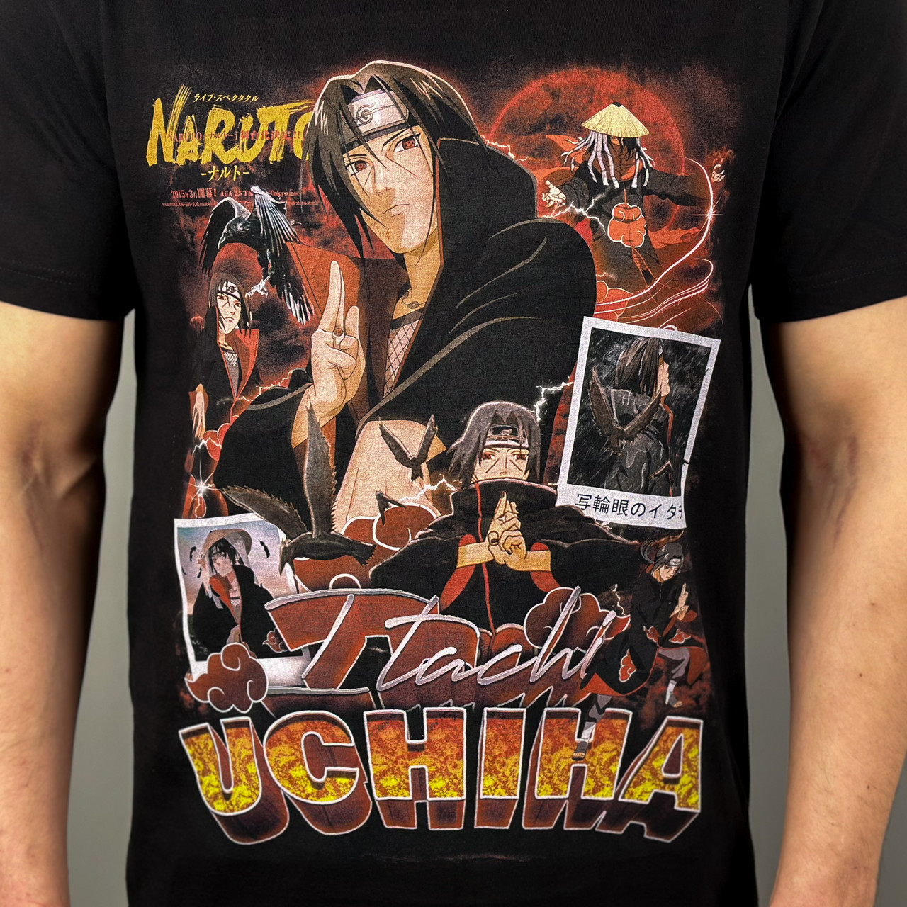 Футболка з принтом Аніме Naruto Itachi Uchiha XXXL Чорний