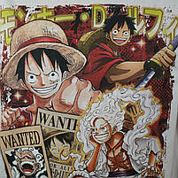 Футболка з принтом Аніме One Piece Monkey D Luffy XXXL Білий, фото 4