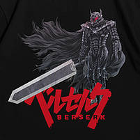 Футболка з принтом Berserk Гатс у броні Берсерка L Чорний, фото 3