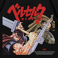 Футболка з принтом Berserk | Ґатс і Банда Сокола XL Чорний, фото 3