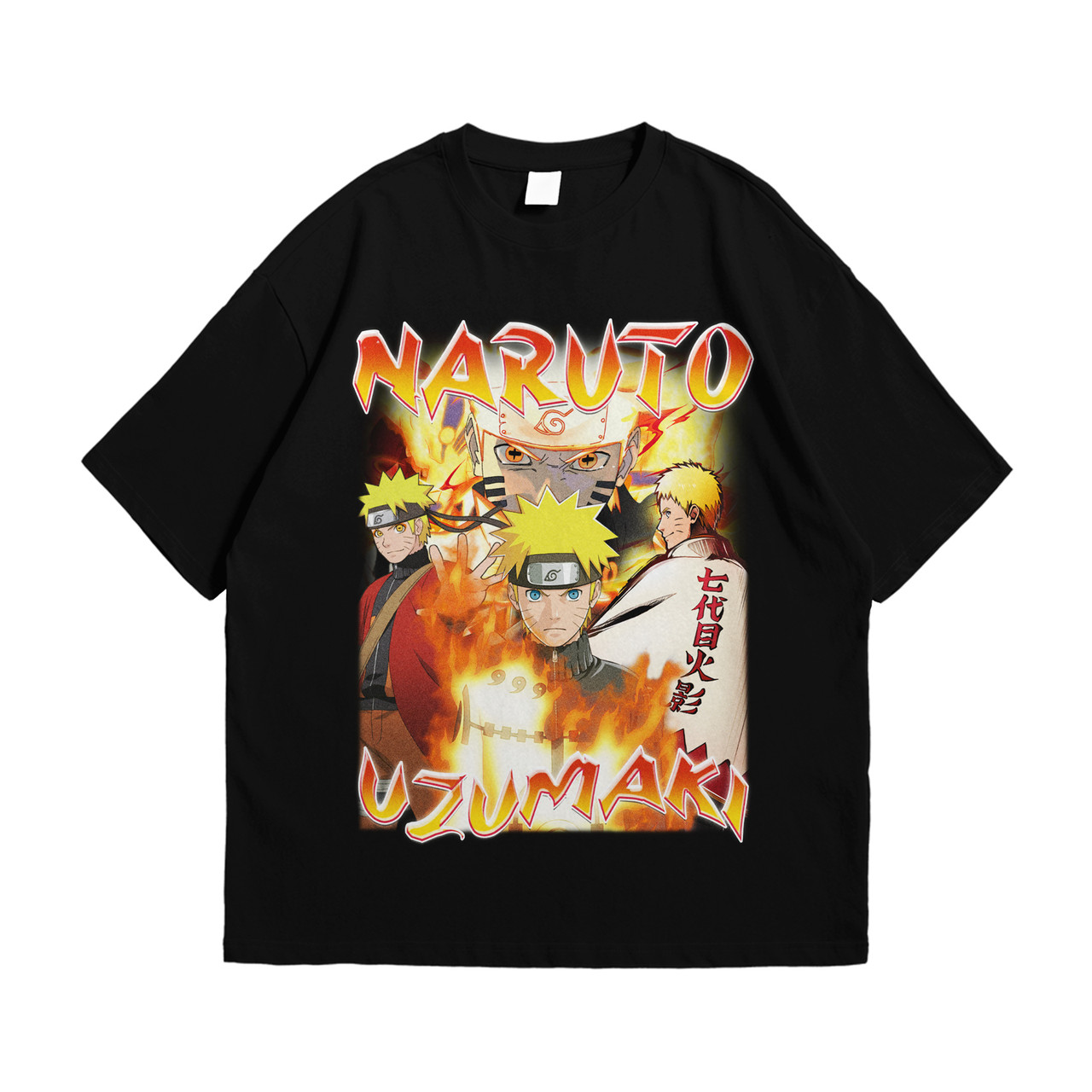 Футболка з принтом Аніме Naruto Uzumaki XXXL Чорний