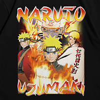 Футболка з принтом Аніме Naruto Uzumaki XXXL Чорний, фото 3