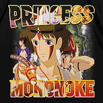 Футболка з принтом Аніме Princess Mononoke M Чорний, фото 3