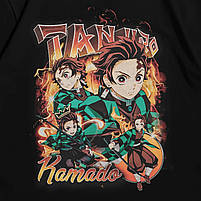 Футболка з принтом Аніме Demon Slayer - Tanjiro Kamado XXXL Чорний, фото 3