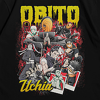 Футболка з принтом Аніме Naruto Obito Uchiha S Чорний, фото 3