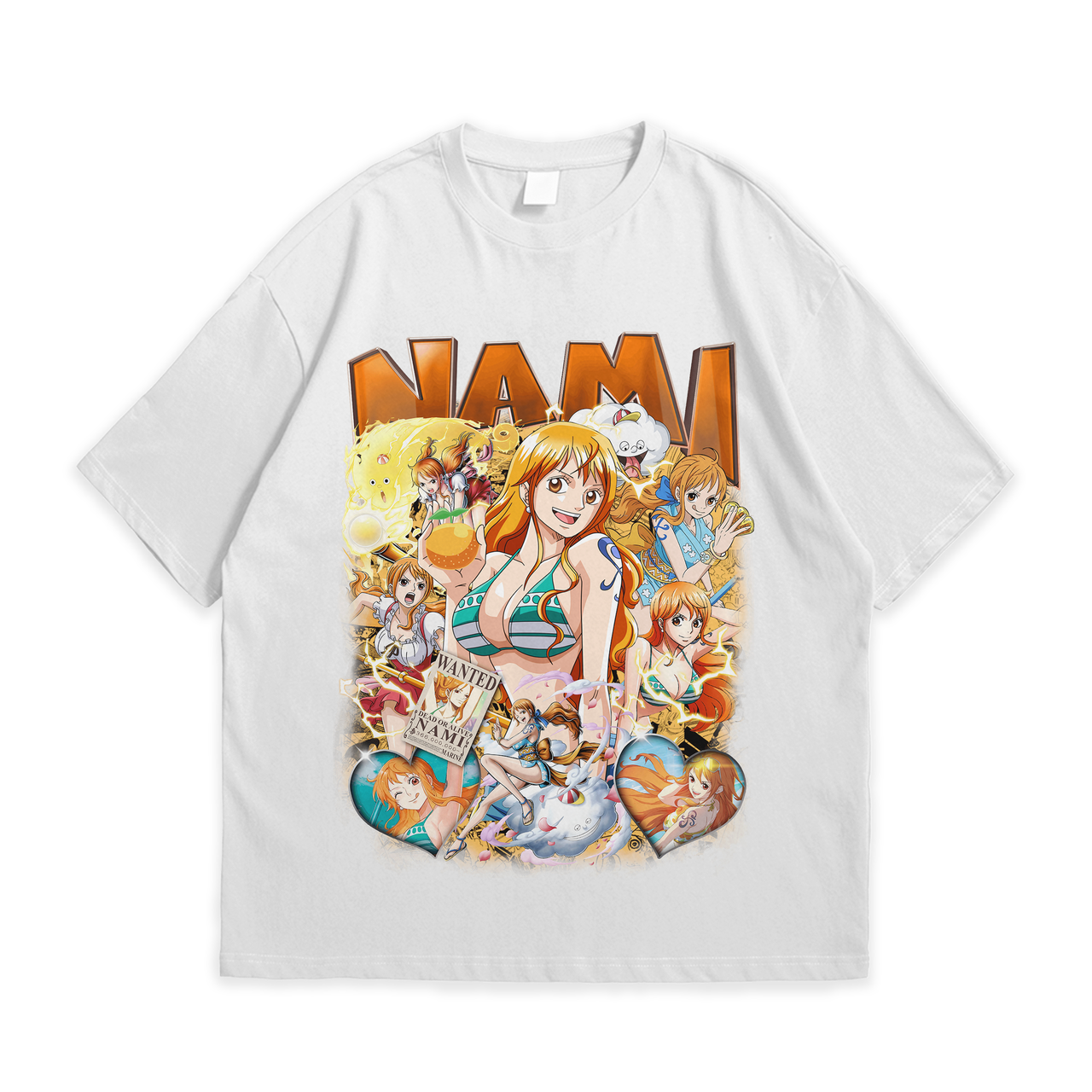 Футболка з принтом Аніме One Piece - Nami XL Білий