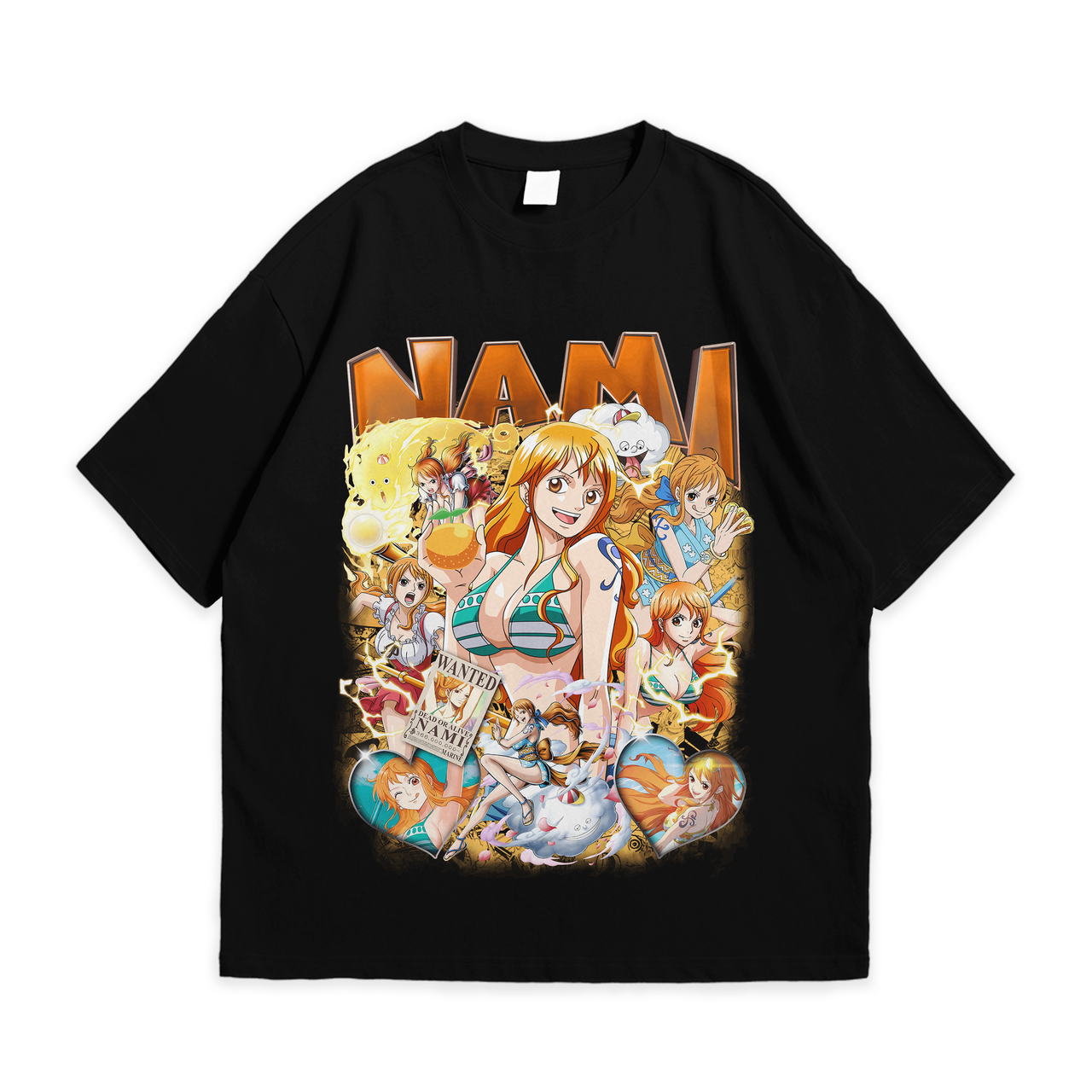 Футболка з принтом Аніме One Piece - Nami S Чорний