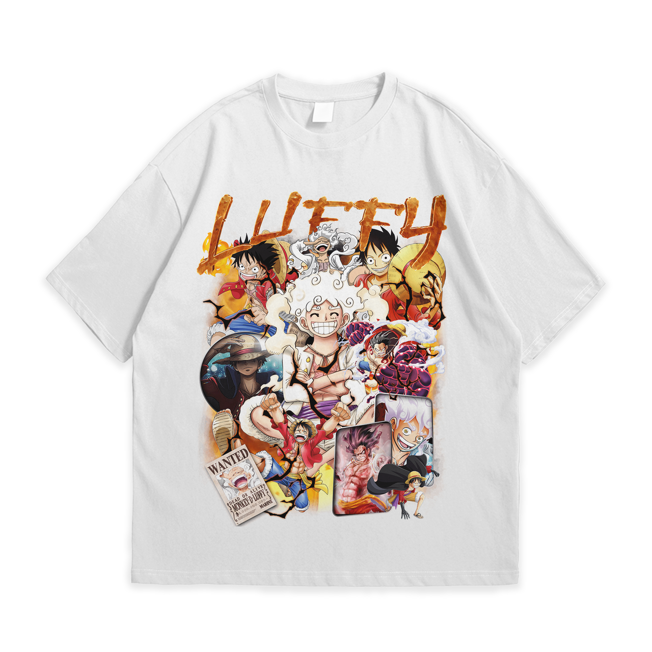 Футболка з принтом Аніме One Piece - Monkey D. Luffy S Білий