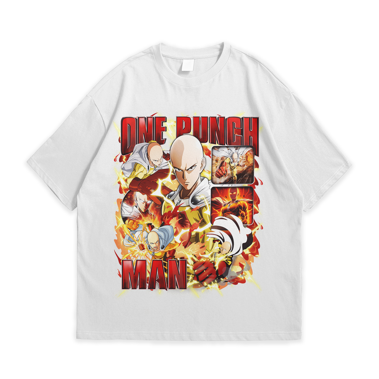 Футболка з принтом Аніме One Punch Man XXL Білий