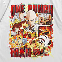 Футболка з принтом Аніме One Punch Man XXL Білий, фото 3