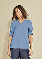 Блуза под джинс короткий рукав Esmara XS голубой (70070)