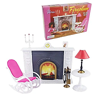 Кукольная игровая Мебель Gloria 96006 мебель для кукол гостинная комната камин кресло тумба