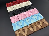 Коробки подарочные квадратные с бантиком для украшений 5х5см Микс цветов 512409Dr